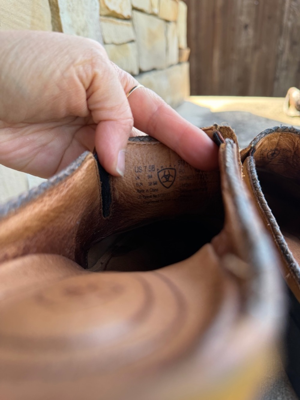 Ariat Mendocino Tan Leather Tassel Slip-On Clogs Sz- 7.5B. Y - Picture 7 of 12
